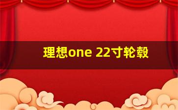 理想one 22寸轮毂